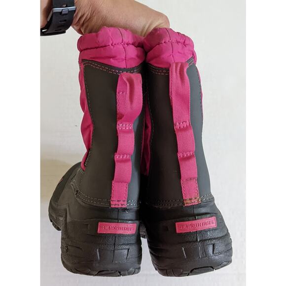 The North Face Size 5 Kids Alpenglow II Winter Boots Pink Gray Waterproof - Picture 7 of 8